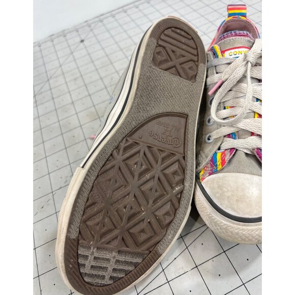 Converse Chuck Taylor Rainbow Trim Low-Top Sneakers Sz. 3 Youth Canvas Multicolo - Picture 5 of 10
